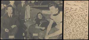 Ross taking a break from riding in the Berlin Six Day 1922