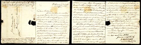 Photo of a letter from Wedge to Batman