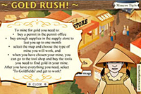 A screenshot image of the Gold Rush interactive.