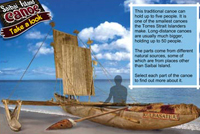 A screenshot image of the Saibai Island canoe.