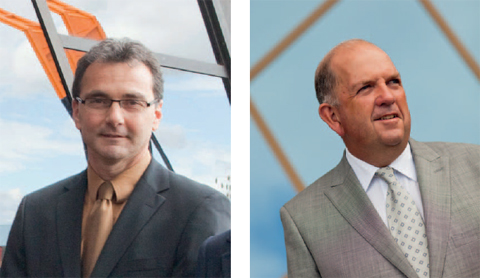 Portraits of Mathew Trinca, left, and Graham Smith, right.