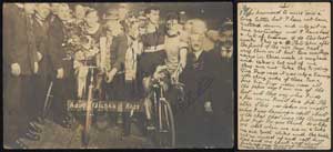 Official photograph of Huschke and Ross after they came 4th in the Berlin 6 Day 1922