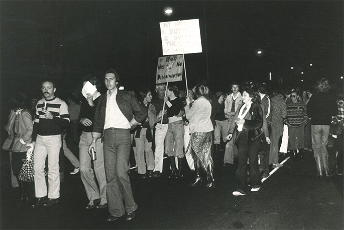 Participants in a parade