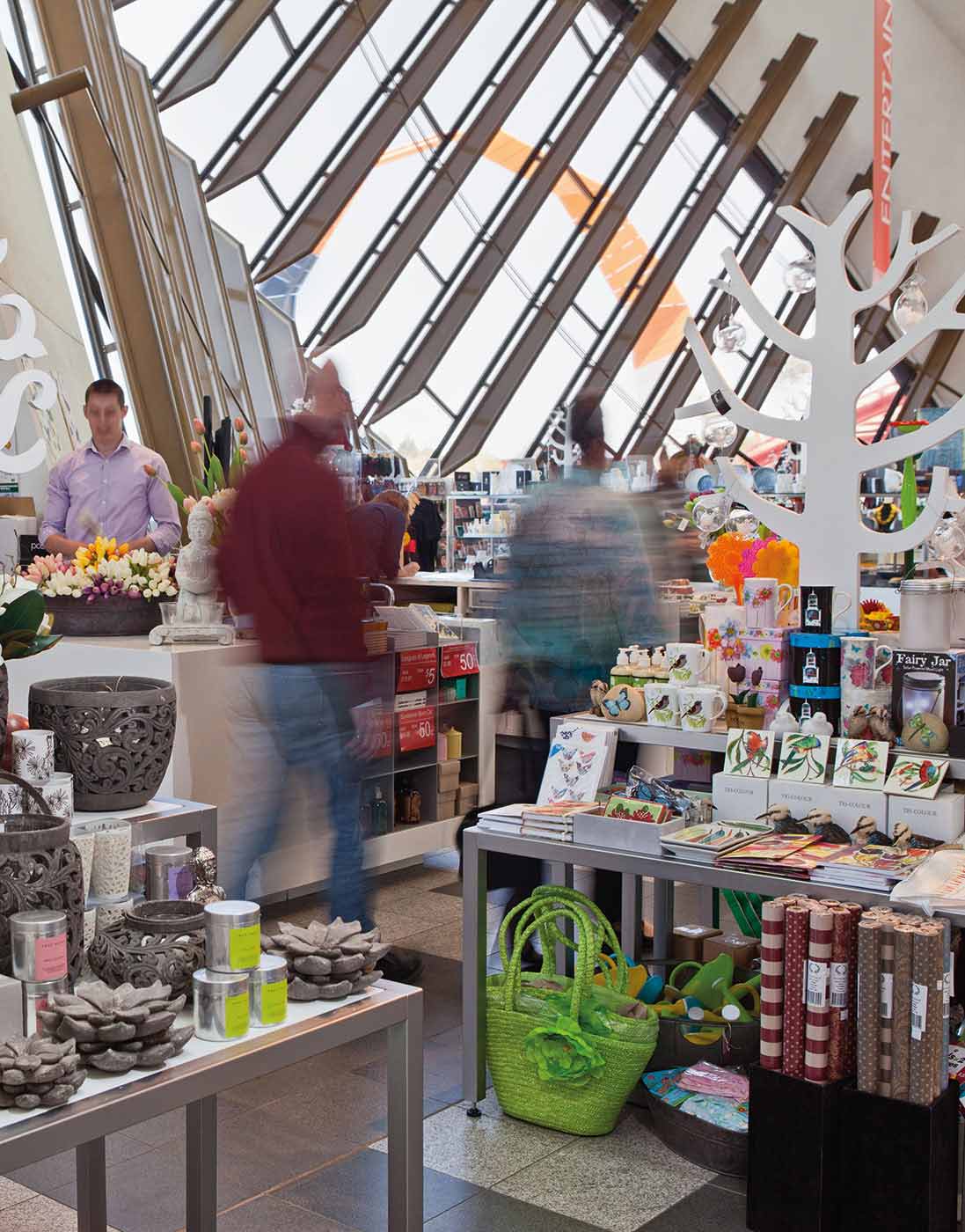 A photograph portraying the inside of a shop.