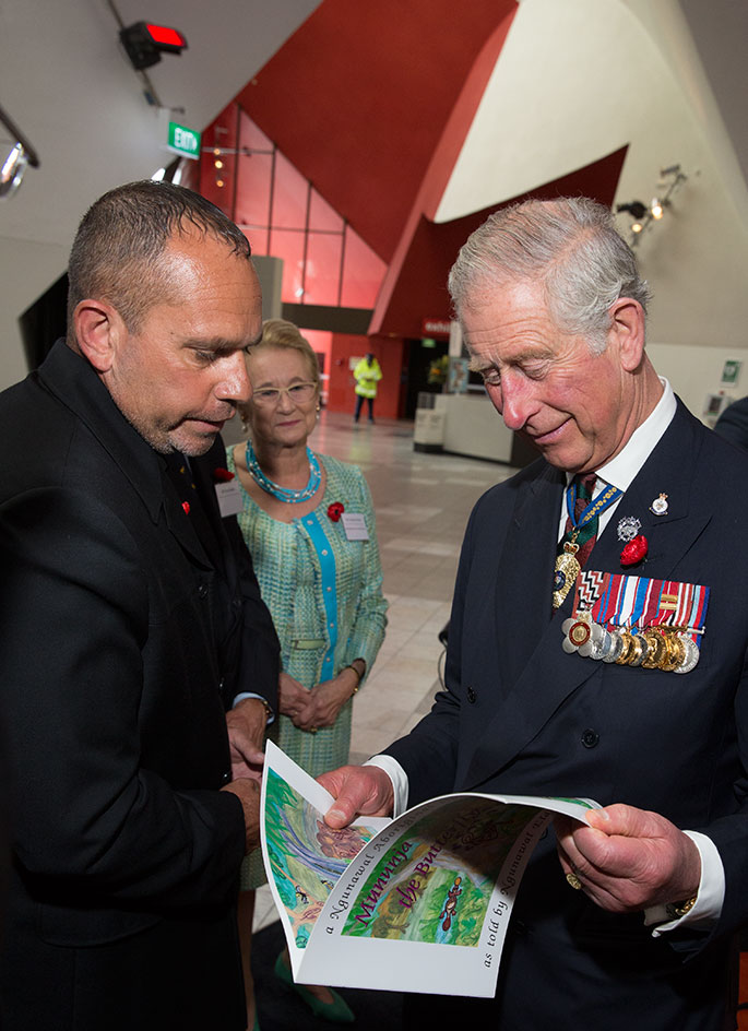 His Royal Highness, The Prince of Wales, Tyronne Bell and Caroline Forster.