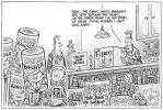 Cartoon of a firecracker shop selling many whizz bangers bearing Kevin Rudd's image. The salesman is trying to give away a box of John Howard fizzers.