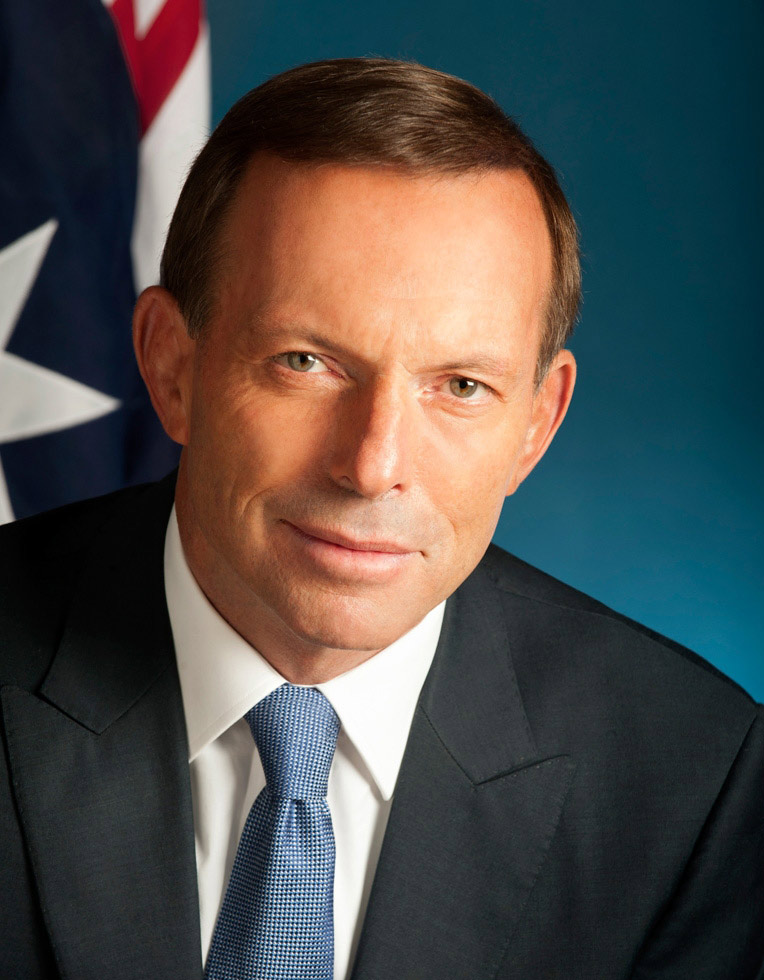 Colour portrait photo of Tony Abbott. - click to view larger image