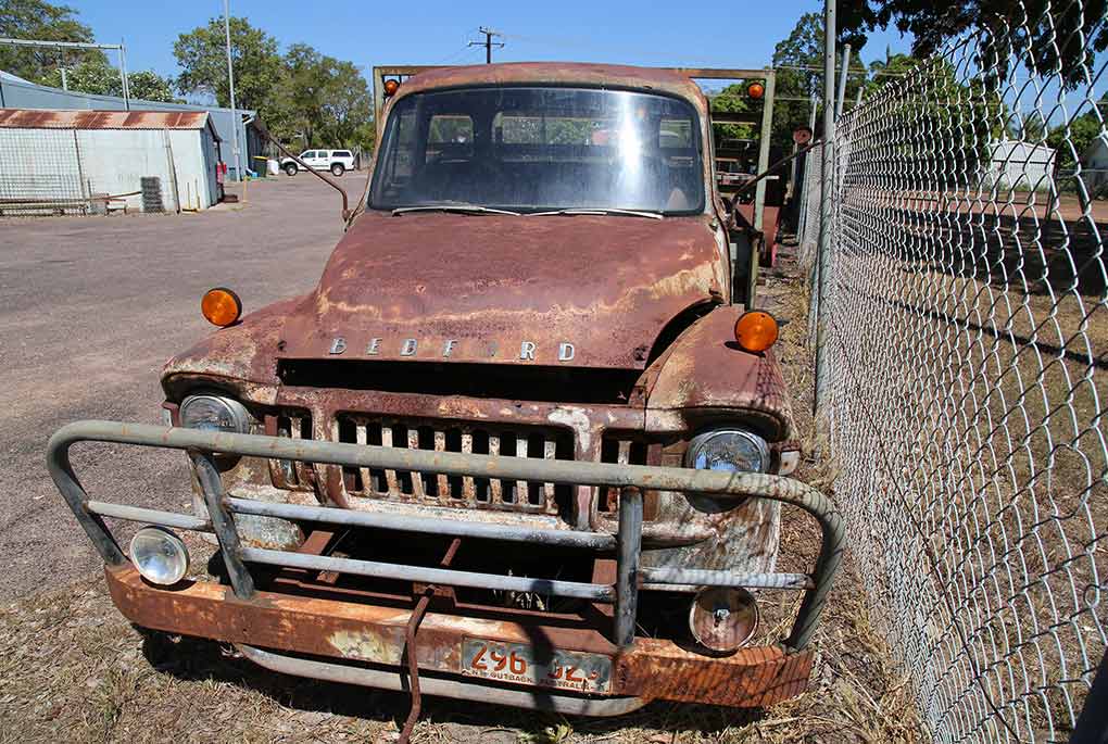 A brown truck.