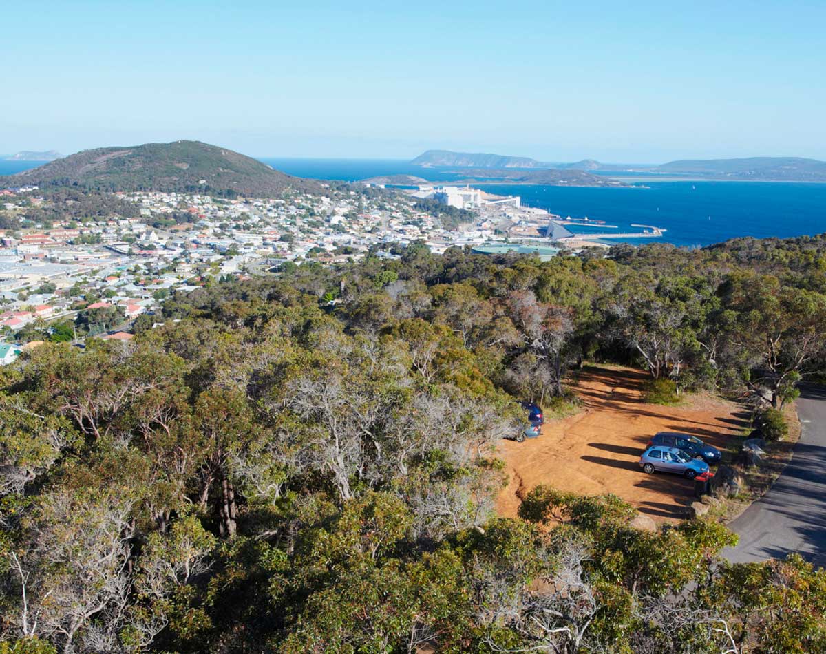A view of the town of Albany on the Western Australian coastline.