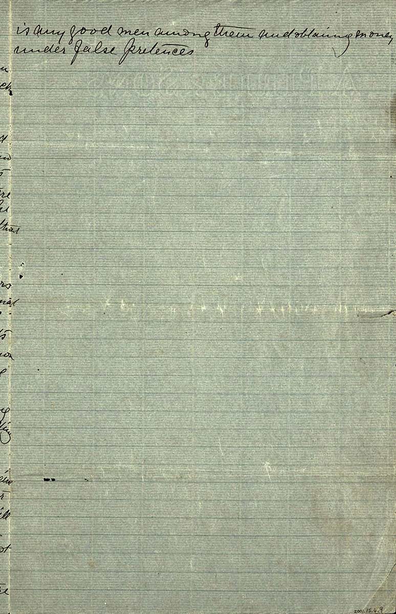 Page thirty five of Ned Kelly's Jerilderie letter. - click to view larger image