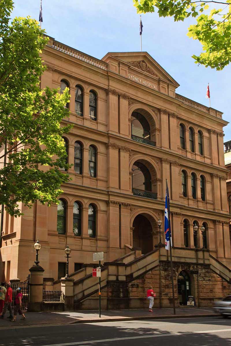photograph of Sydney hospital - click to view larger image