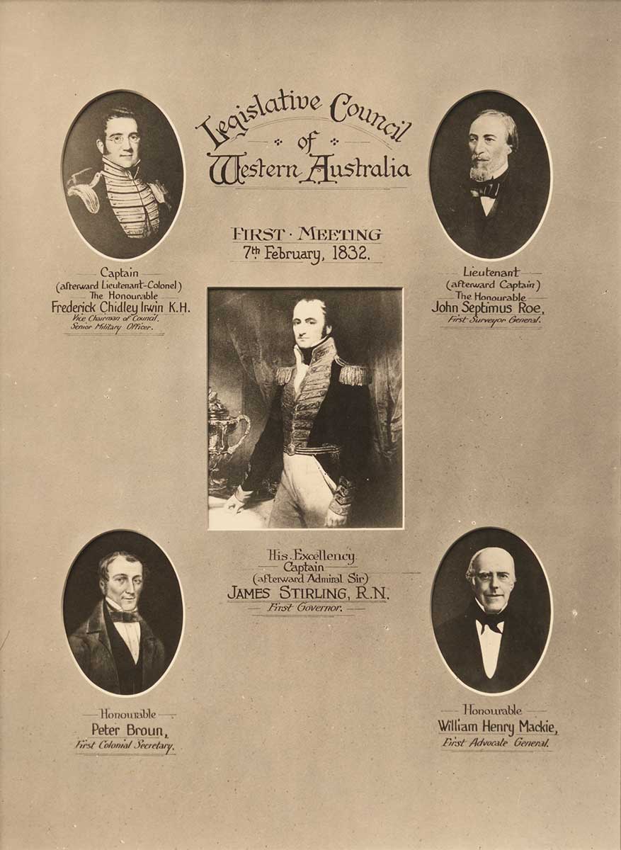 portraits of members of the legislative Council of Western Australia, 1832 - click to view larger image