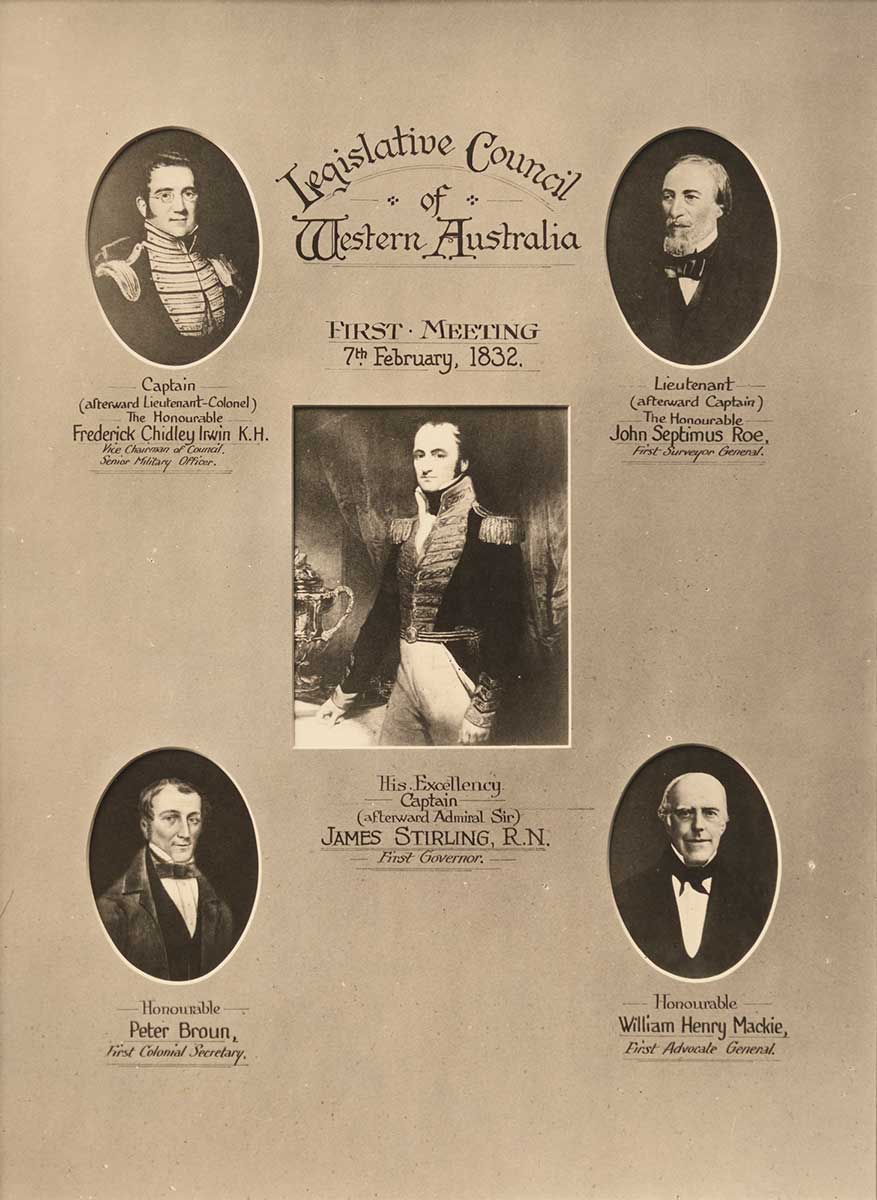Portraits of members of the legislative Council of Western Australia, 1832. - click to view larger image