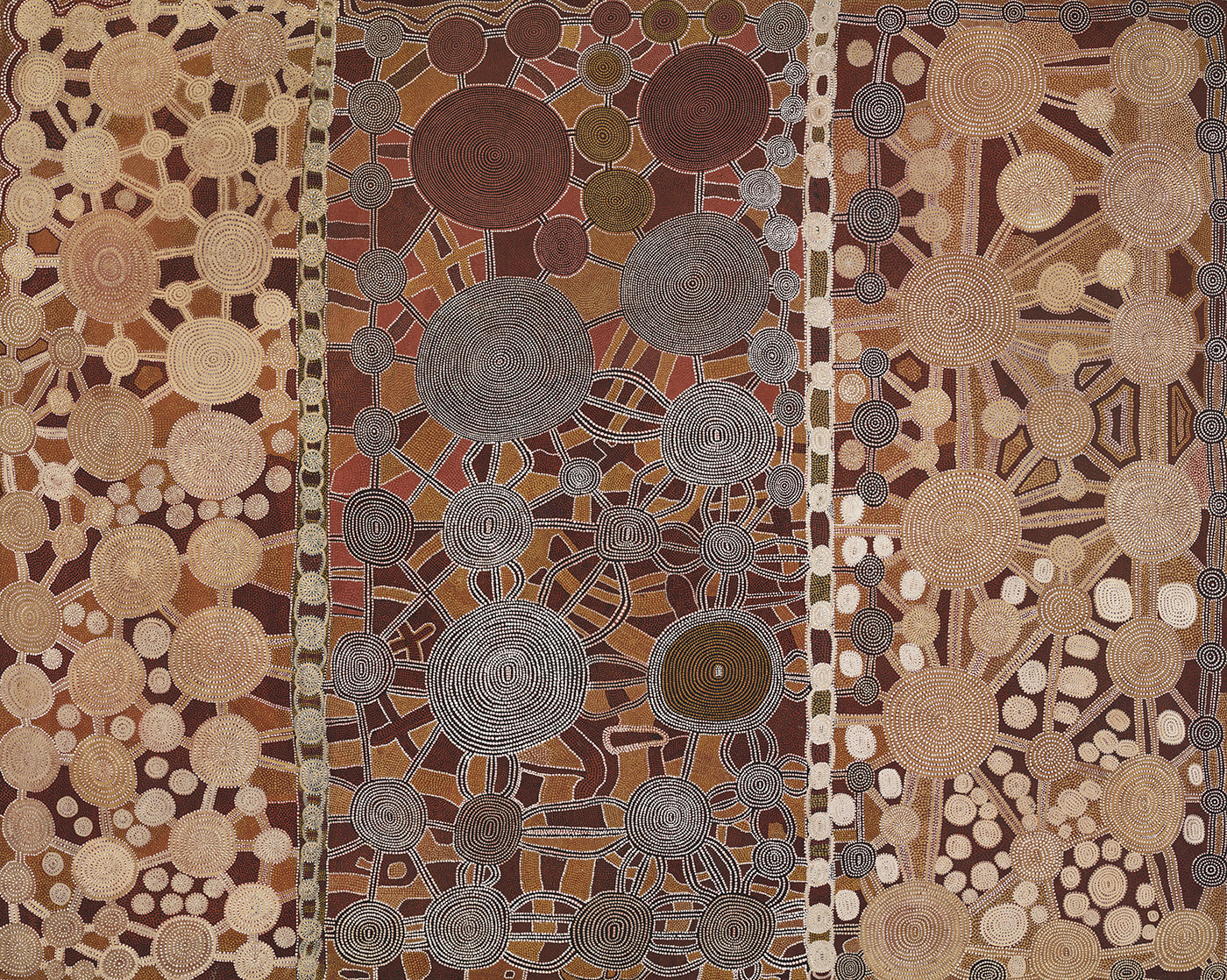 Punyurrpungkunya 1977 by Shorty Lungkarta Tjungurrayi. - click to view larger image
