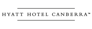 Logo for the Hyatt Hotel.