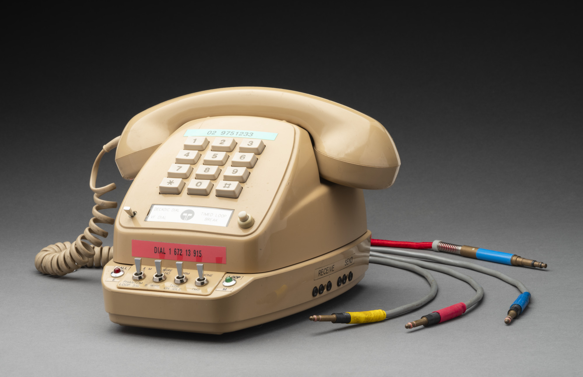 ANARESAT test telephone, first satellite telephone in Antarctica, late 1980s