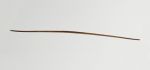 Bow made of wood slightly and unevenly bent, being narrower in the middle, and ends.