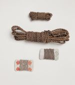 Cords made of grass, fibres of the coconut, and other plants; a kind of flax, and various other materials.