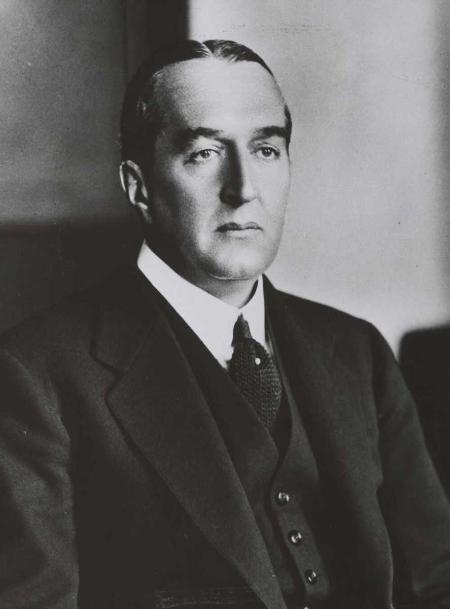 Black and white portrait photo of Stanley Bruce. - click to view larger image