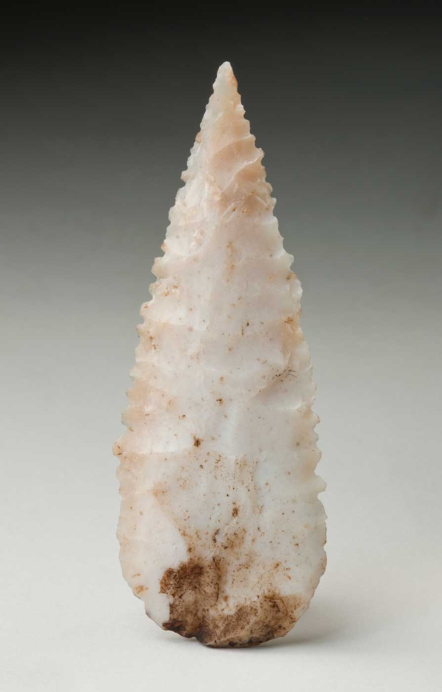 A stone spearhead.