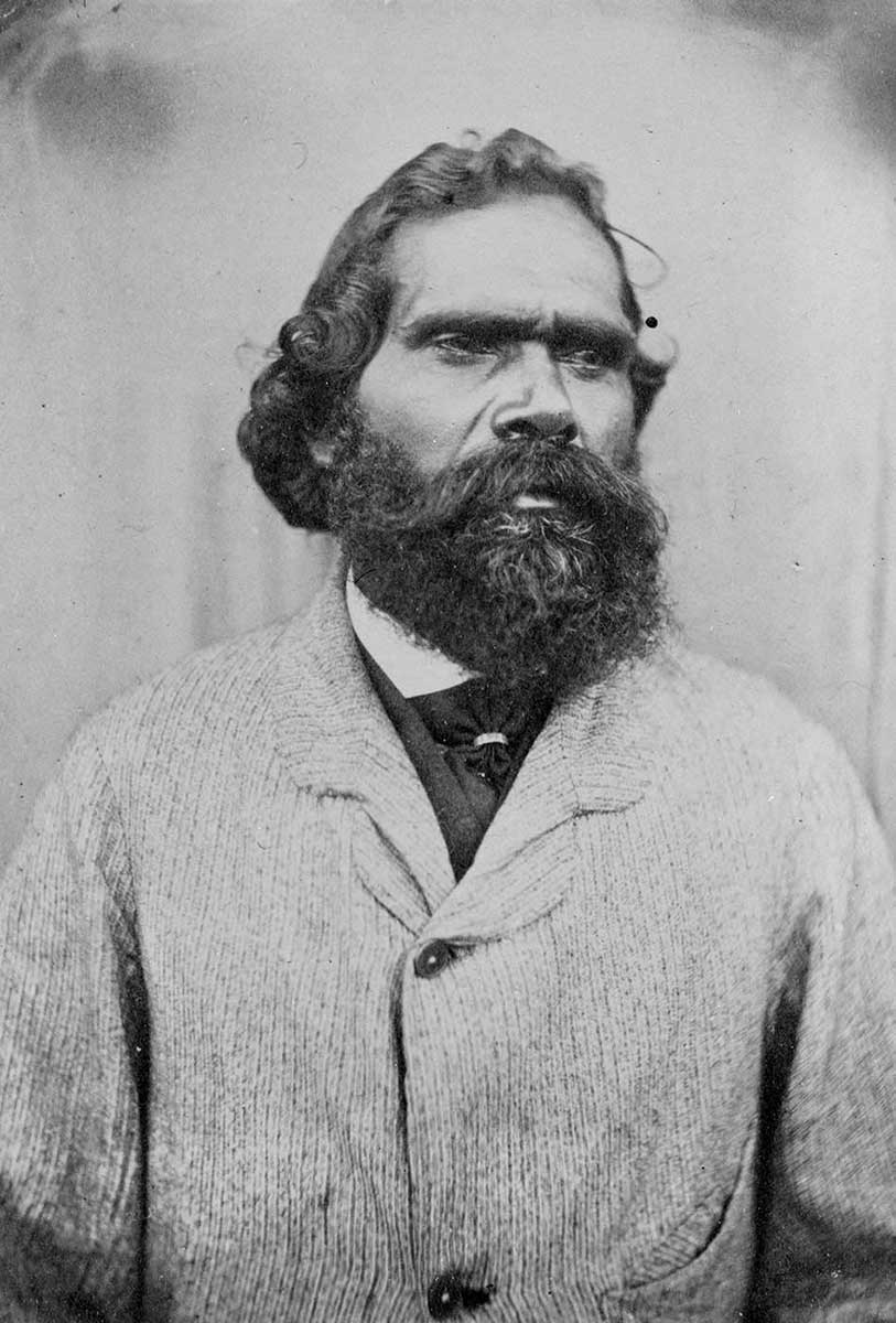 Portrait of Simon Wonga, Chief of the Yarra Yarra tribe. - click to view larger image