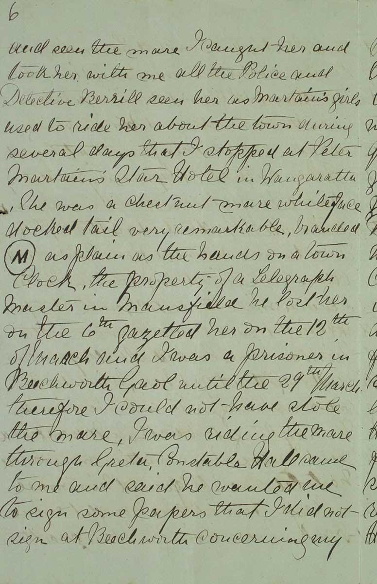 Page six of Ned Kelly's Jerilderie letter. - click to view larger image