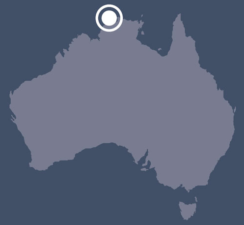 A map of Australia showing the location of Port Essington, Northern Territory. - click to view larger image