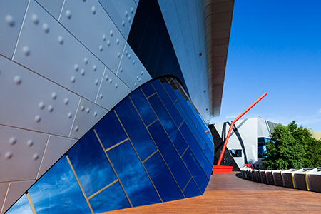 The entrance to the National Museum of Australia