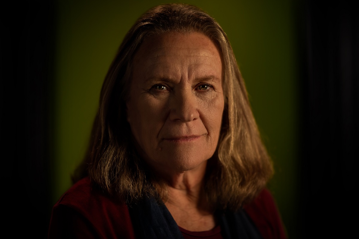 Studio portrait photograph of Sue Lennox. - click to view larger image