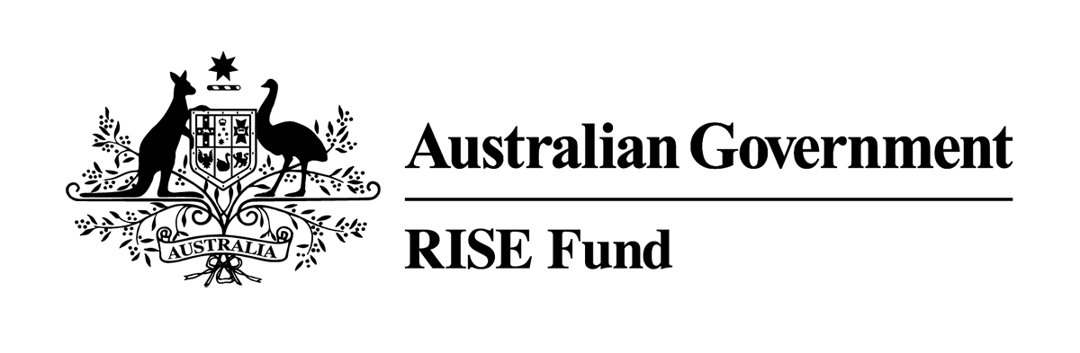 Logo for the Australian Government RISE logo.