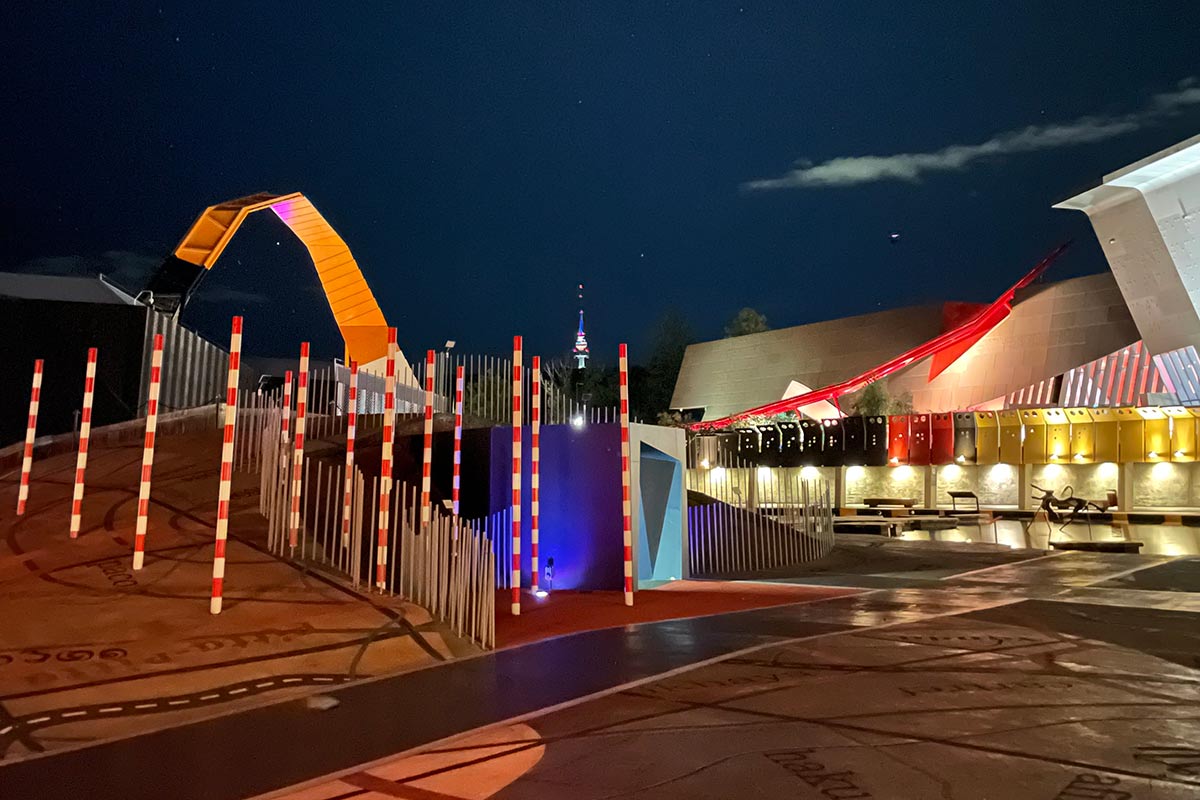 National Australia Museum's forecourt.