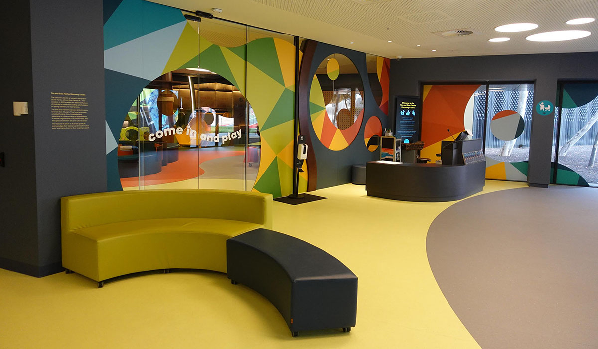 Foyer area of a play space.