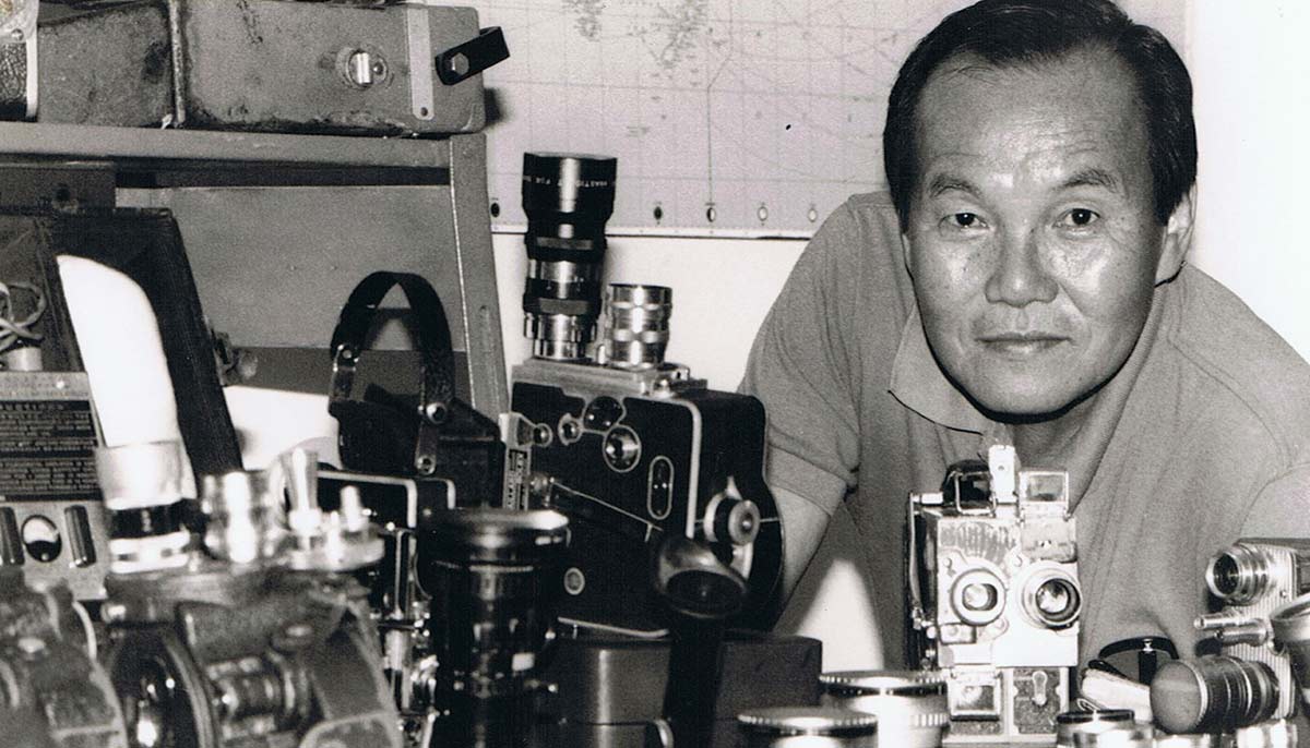 Willie Phua with his camera collection