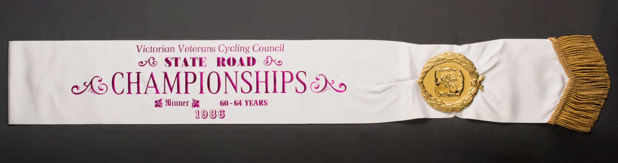 Road Championship sash, 1983 - click to view larger image