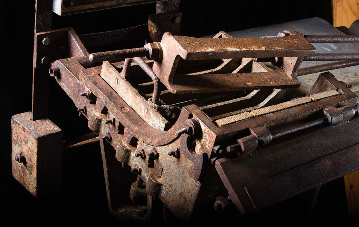 A photo showing part of a metal structure - click to view larger image