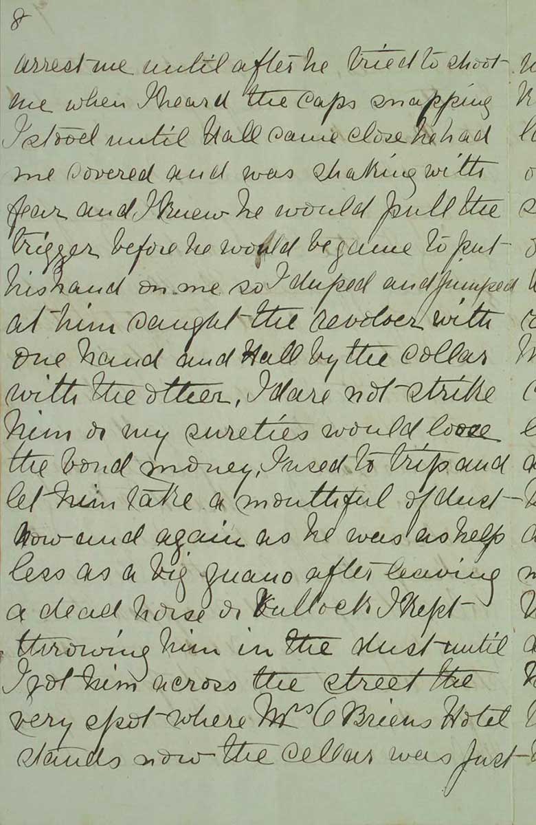 Page eight of Ned Kelly's Jerilderie letter. - click to view larger image
