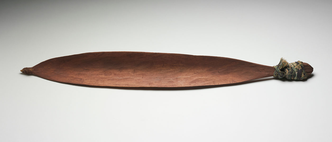 Spear-thrower 1984 made by Uta Uta (Wuta Wuta) Tjangala. - click to view larger image