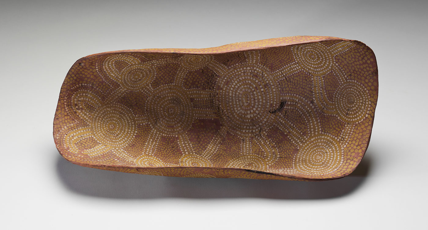 Container about 1978 made by Yala Yala Gibbs Tjungurrayi. - click to view larger image