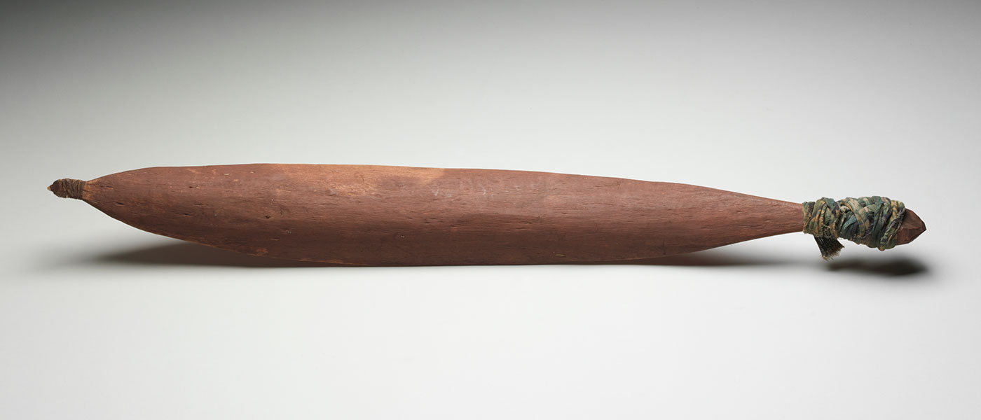 Spear-thrower 1984 made by Uta Uta (Wuta Wuta) Tjangala. - click to view larger image