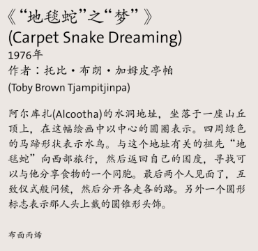 Toby Brown Tjampitjinpa Carpet Snake Dreaming
