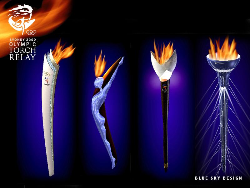 Sketch ideas of a design for the Olympic torch