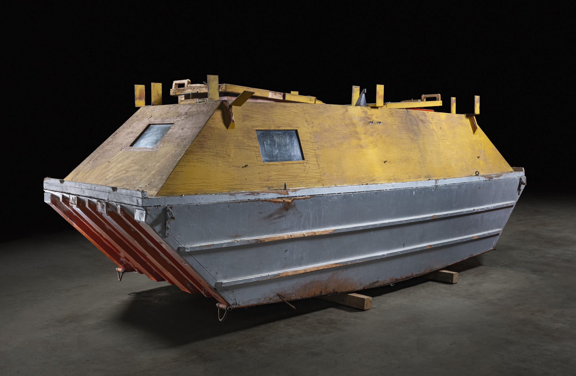 Barge caravan with contents, used at Mawson station, 1955