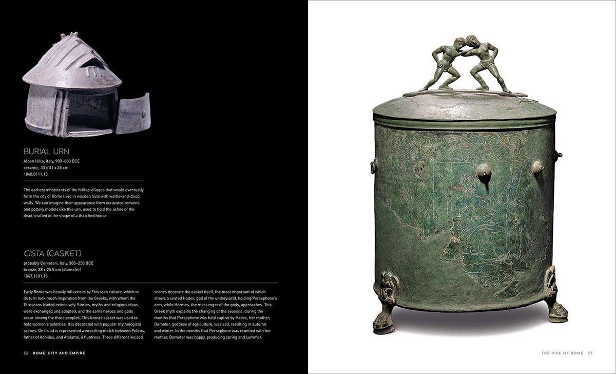 A screenshot of pages in the Rome: City and Empire catalogue that includes text and images. - click to view larger image