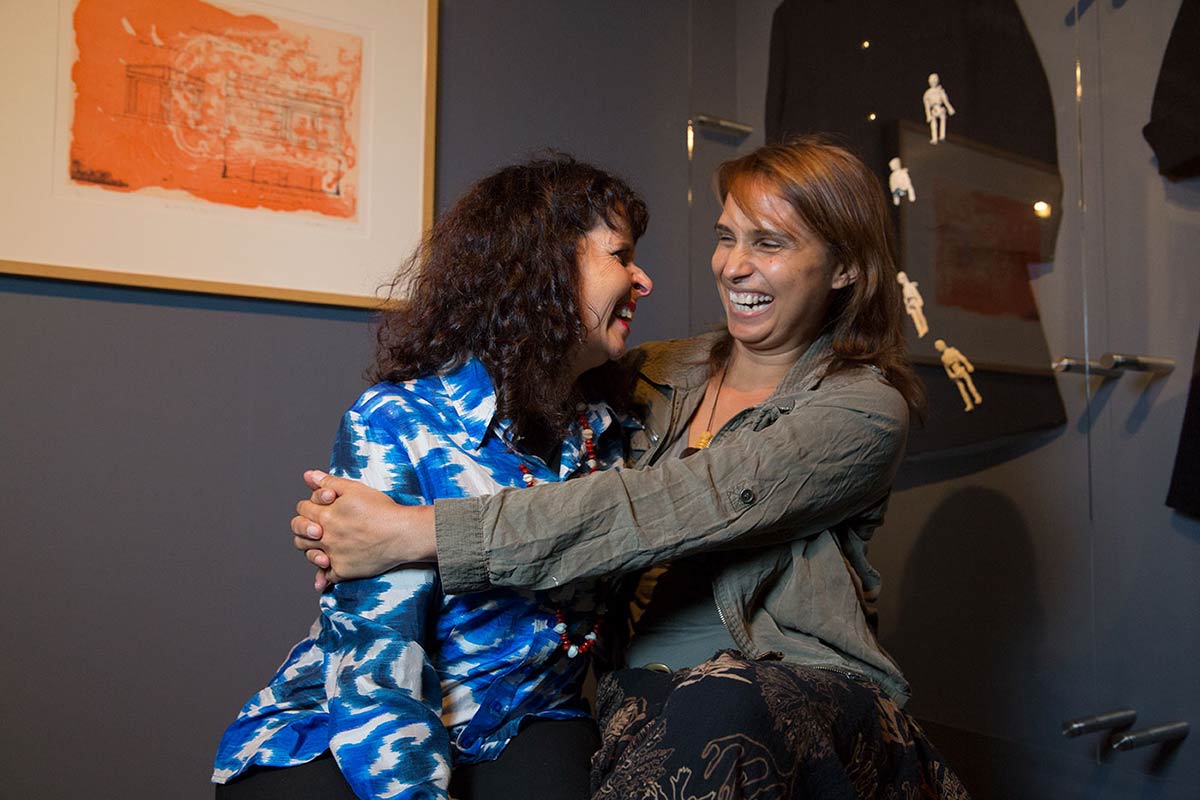 Artist Judy Watson and Delvene Preston - click to view larger image