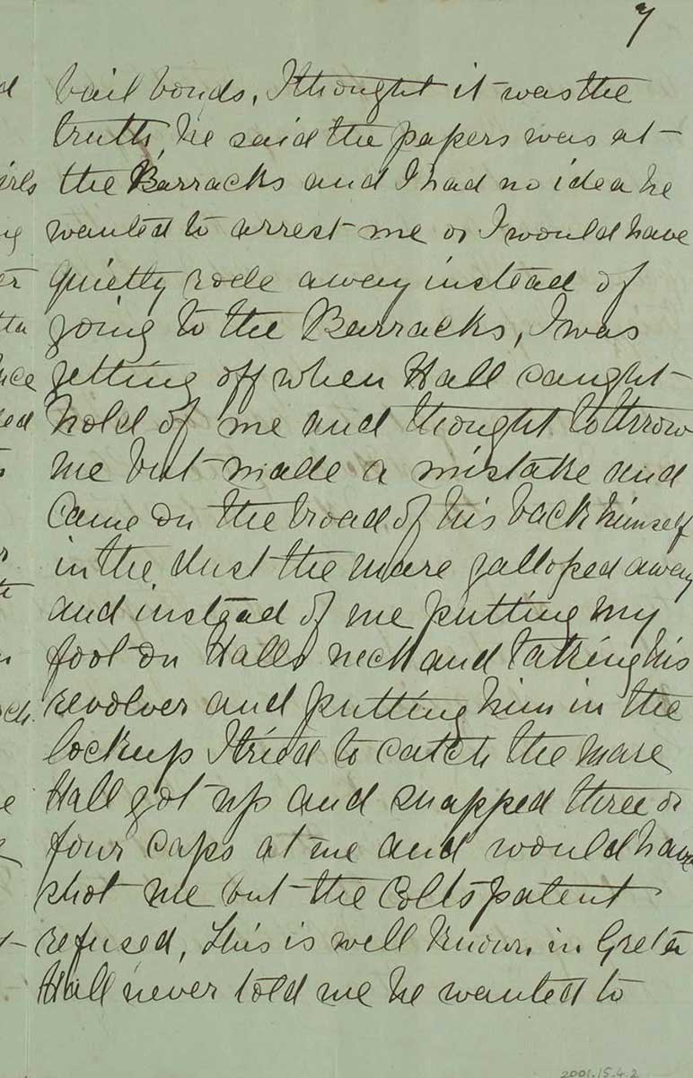 Page seven of Ned Kelly's Jerilderie letter. - click to view larger image