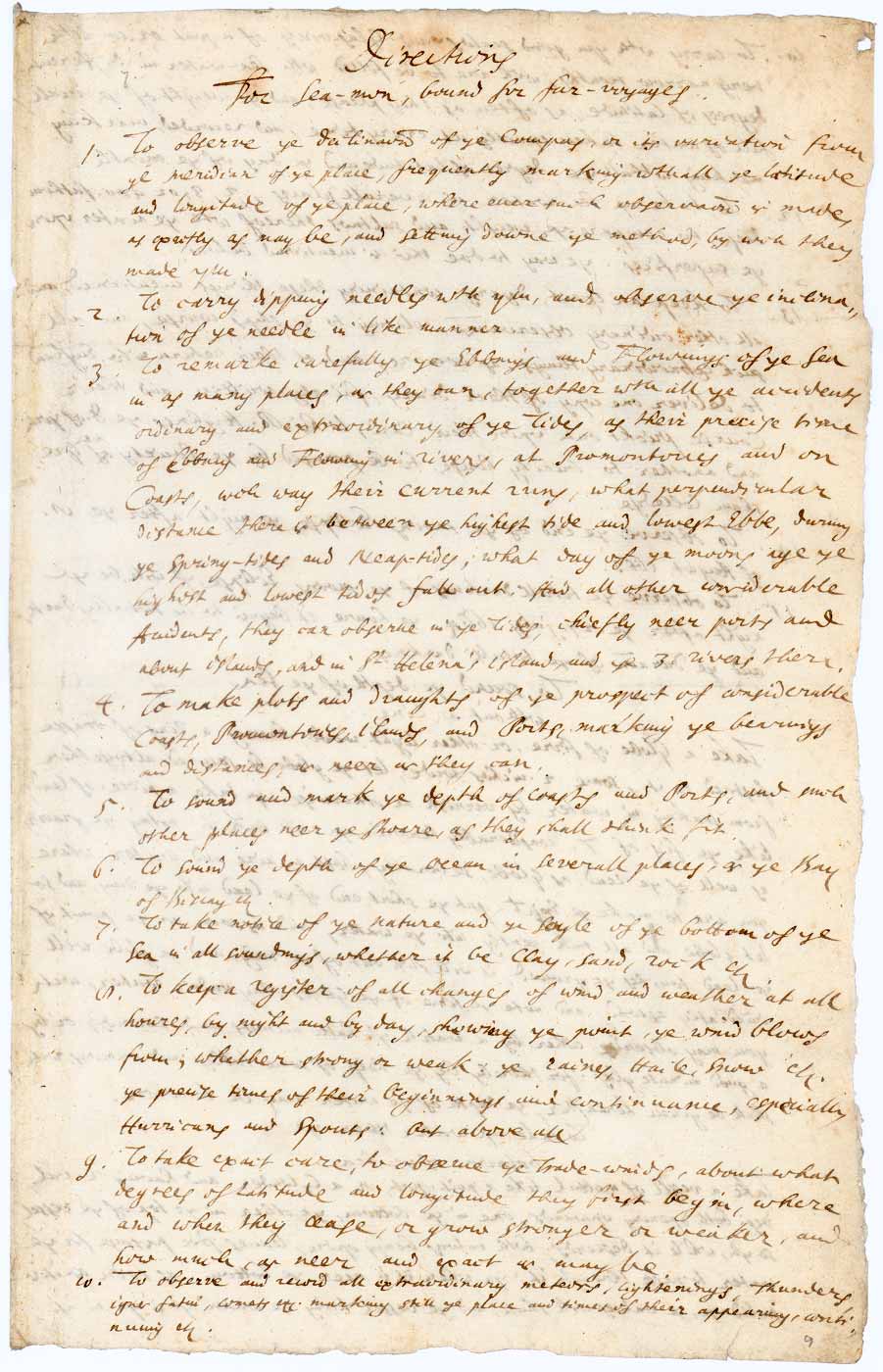 'Directions for Sea-men bound for far voyages' 1661 - click to view larger image