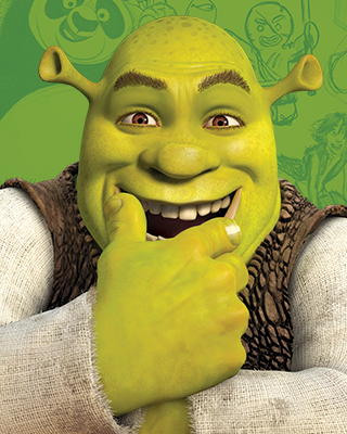 The animation character Shrek.