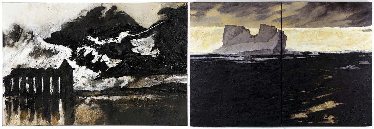 Composite images of oil paintings. - click to view larger image