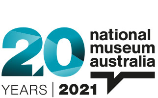 National Museum of Australia logo with text 20years 2021.