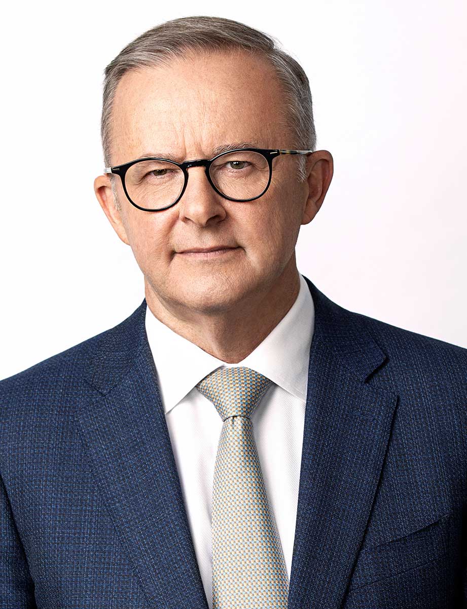 Colour portrait photo of Anthony Albanese. - click to view larger image